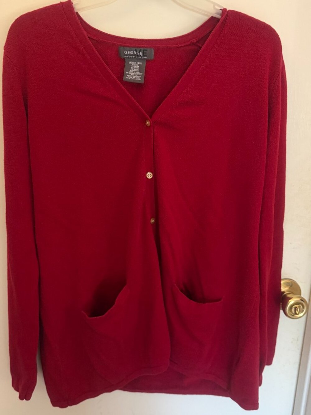George ME Dark Red Cardigan W 16-18